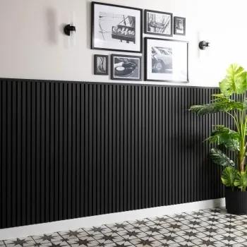 Trepanel® Black Wood Acoustic Panel Top Trim