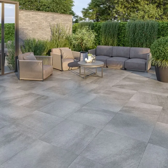 Mist Grey Concrete Effect 20mm Porcelain Paving Slabs