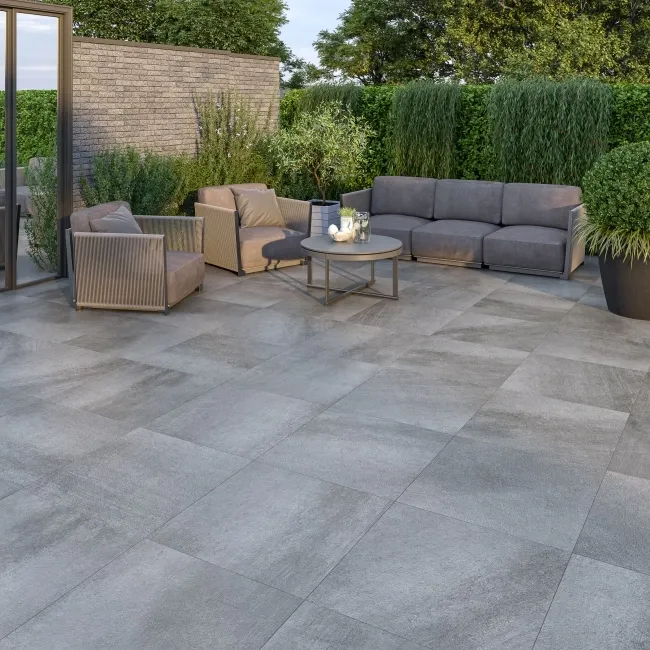 Mist Grey Concrete Effect 20mm Porcelain Paving Slabs