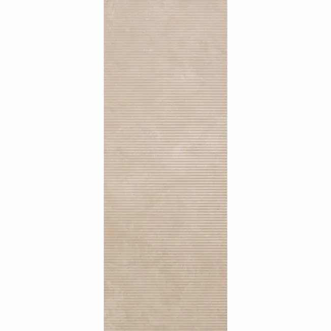 Vesta Beige Fluted Matt Travertine Effect Wall Tiles