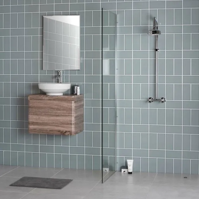 Craquelure Gloss Steel Grey Metro Wall Tiles