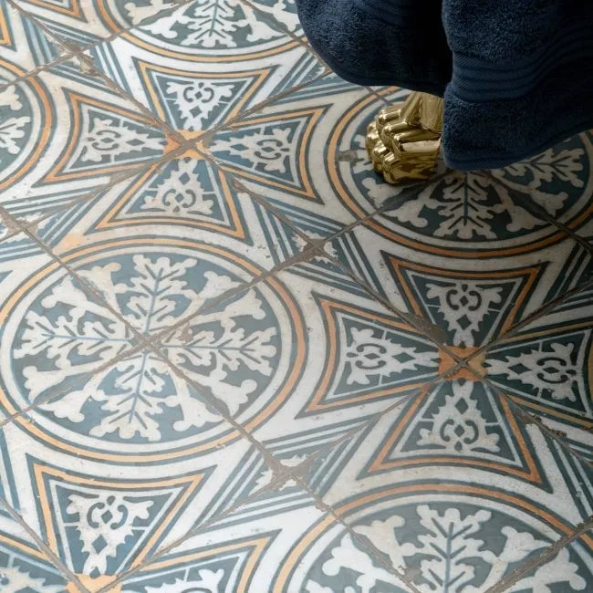 Gambol Multicolour Vintage Pattern Matt Wall and Floor Tiles