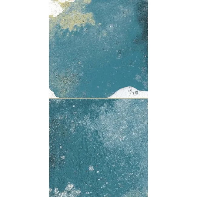 Raku Square Teal Rustic Gloss Wall Tiles