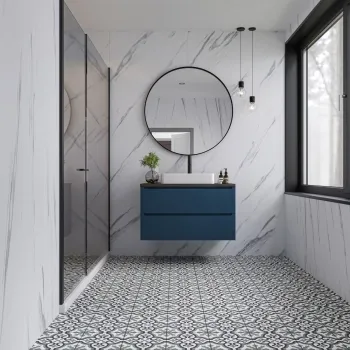 Trepanel Aqua® Matt Carrara Marble Effect PVC Bathroom Wall Panel