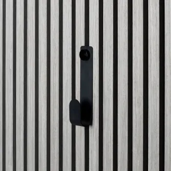 Trepanel Customise® Black Vertical Metal Hook with Black Screw