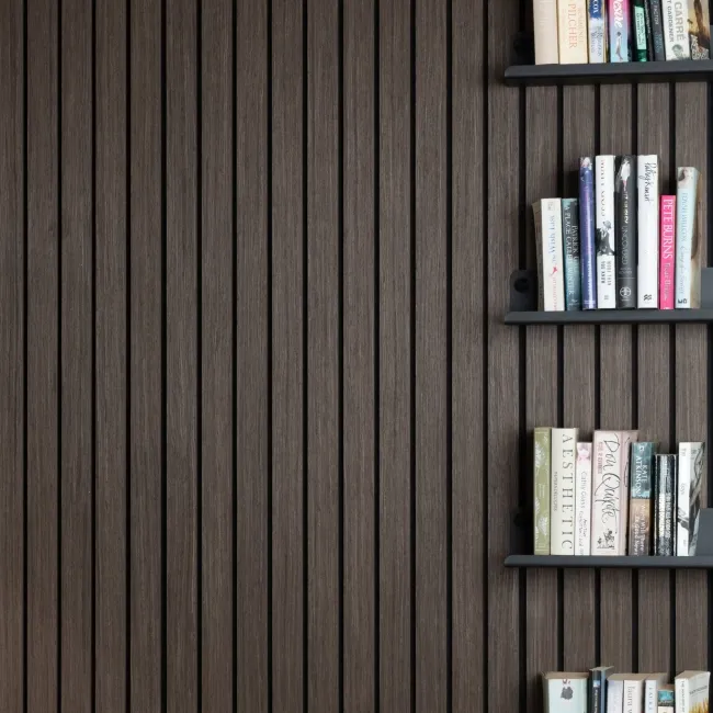 Trepanel® Walnut Brown Wide Slat Acoustic Wood Wall Panels