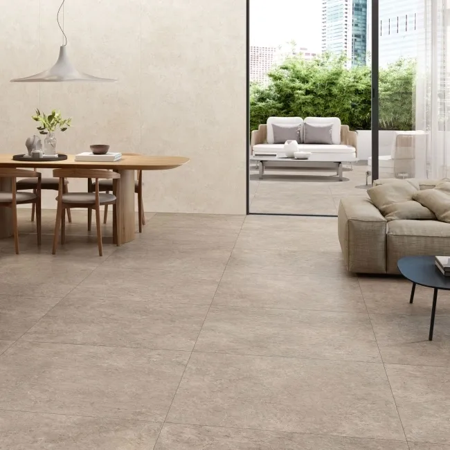 Fargo Grey Matt Stone Effect Anti-Slip Wall and Floor Tiles 600x600
