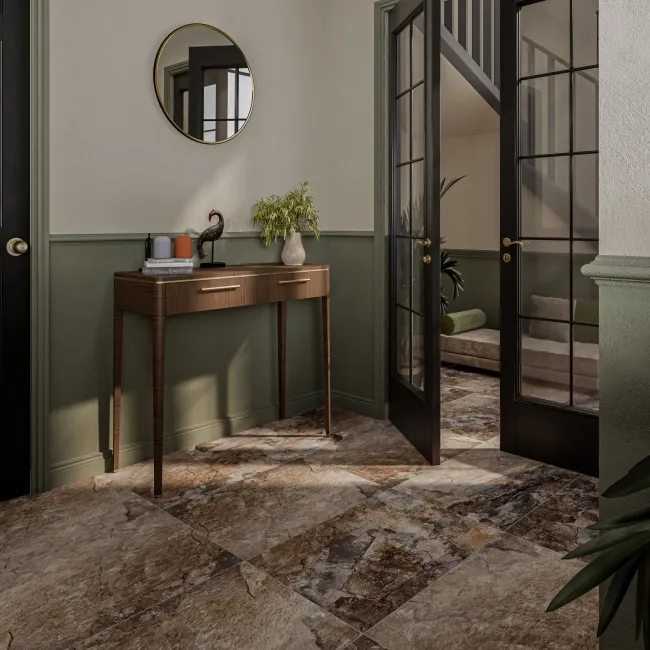 Lockstone Brown Matt Slate Effect Wall And Floor Tiles