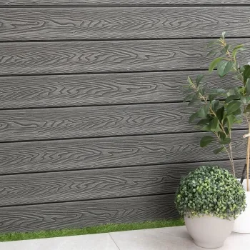 LuxeLine® Grey Embossed Shiplap Composite Wall Cladding - 2900mm